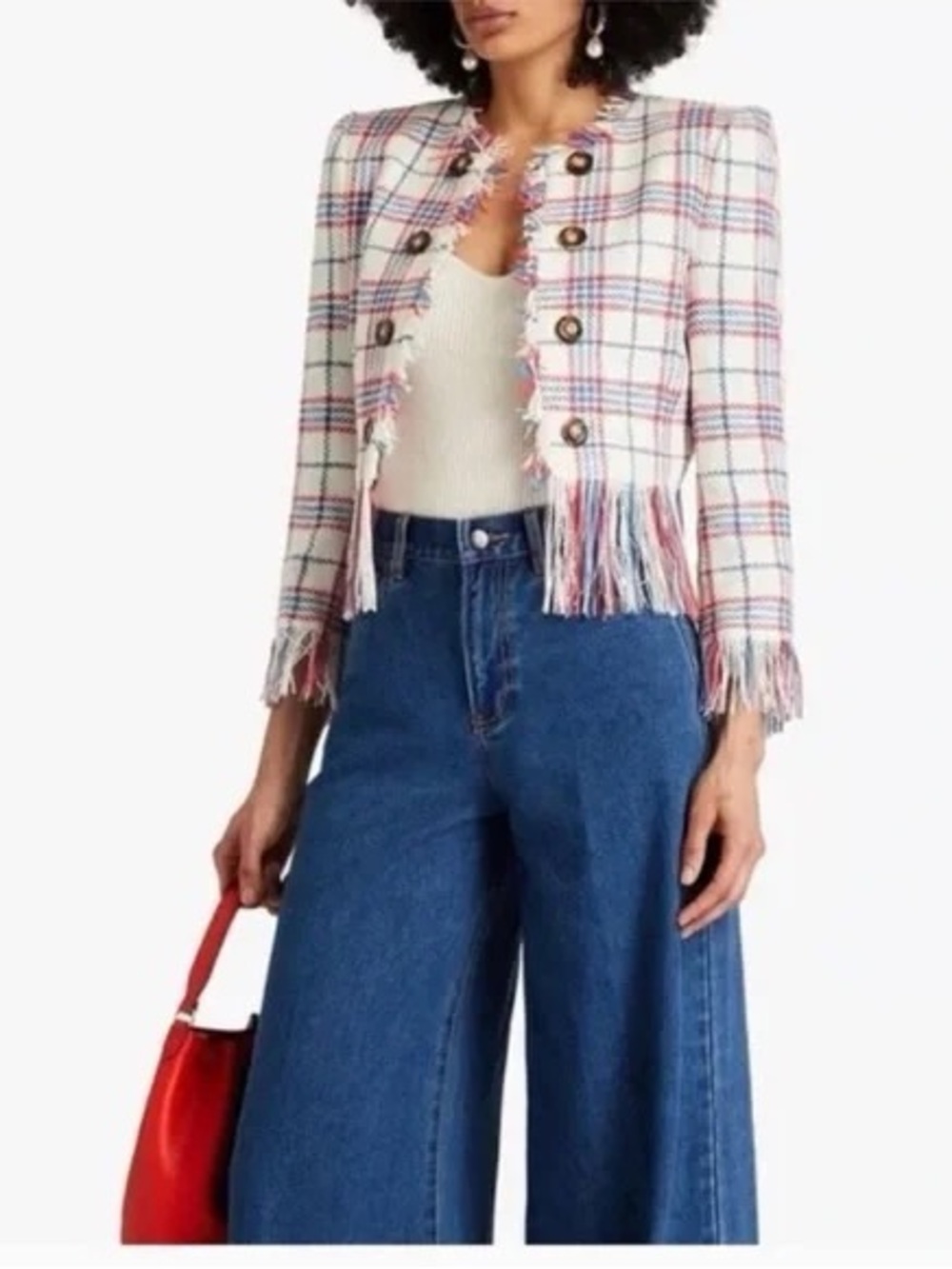 NWT Veronica Beard Marlton Fringe Tweed Jacket - Picture 3 of 10